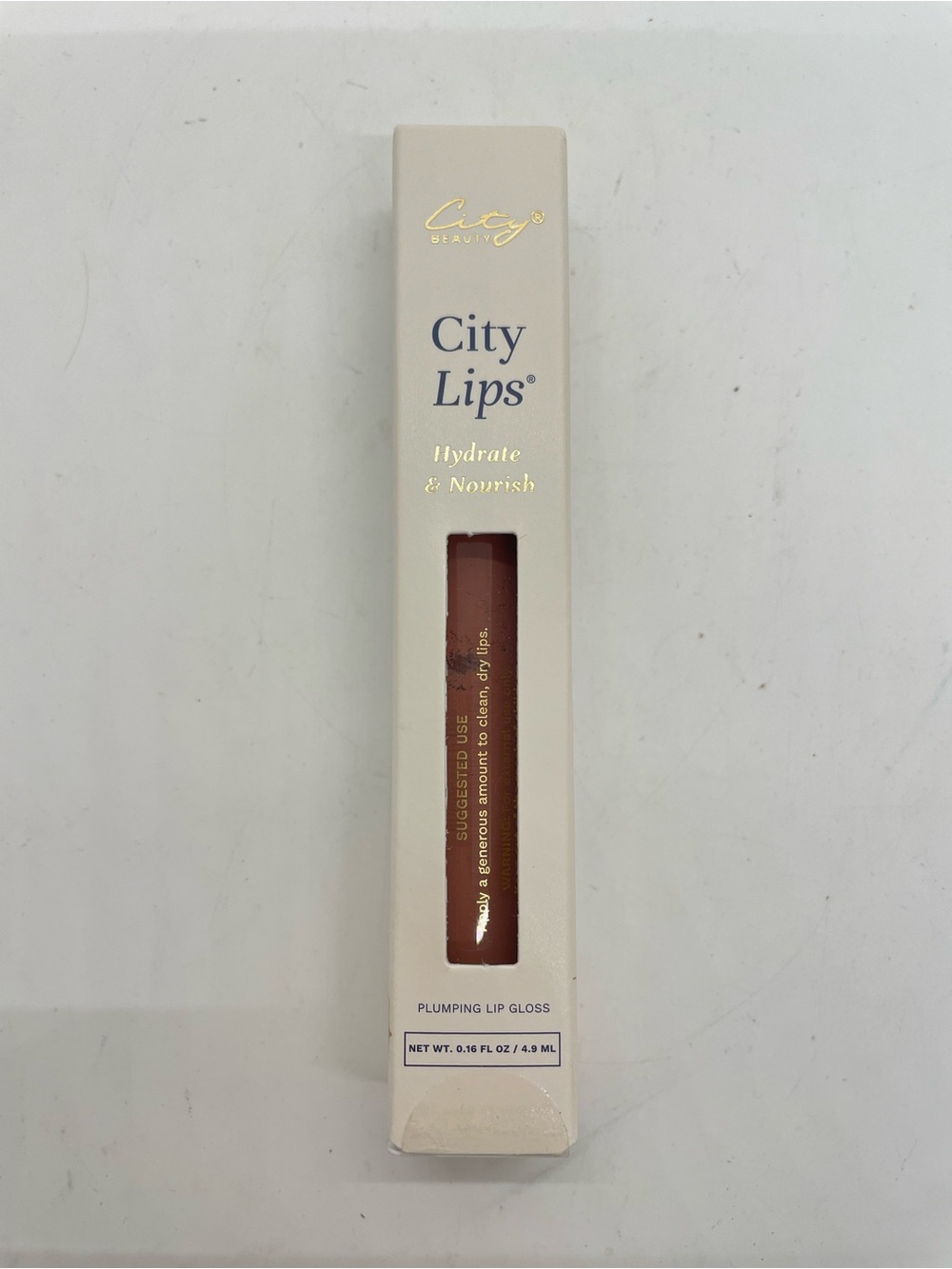City Lips Plumping Lip Gloss Pink Nude NIB